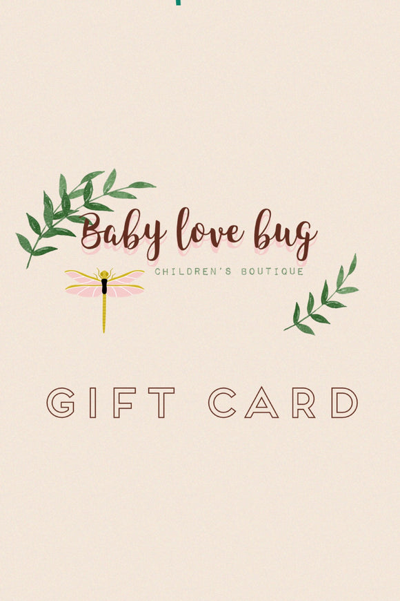 Baby love bugs gift card